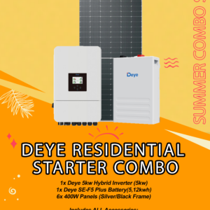 deye 5kw residential starter combo with deye se-f5 plus battery
