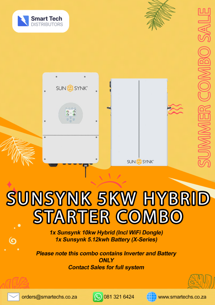 sunsynk 5kw hybrid starter combo