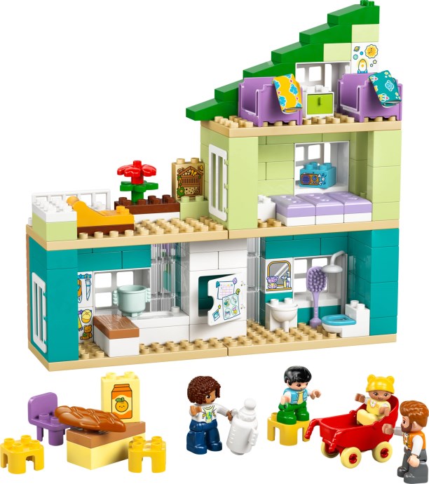 3 In 1 Modern Family House with Figures