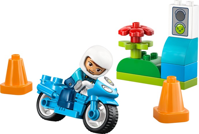 Blue Police Motorcycle