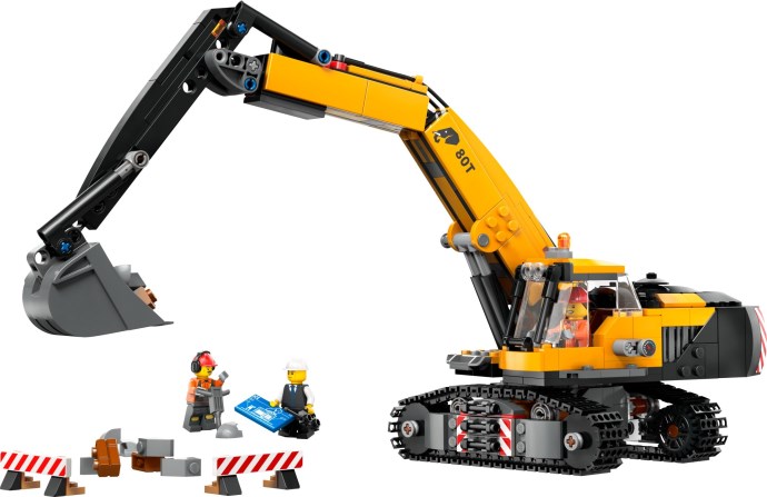Yellow Construction Excavator V30