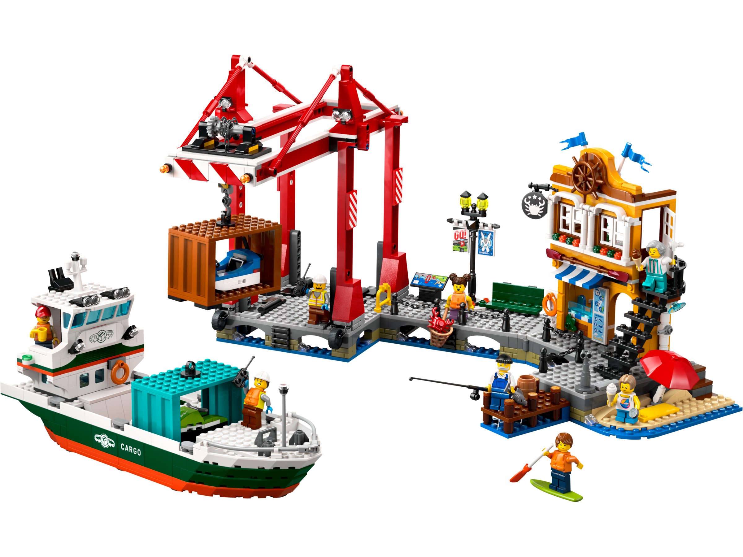 LEGO My City Seaside Harbor With Cargo Ship V30 (Set #60422)
