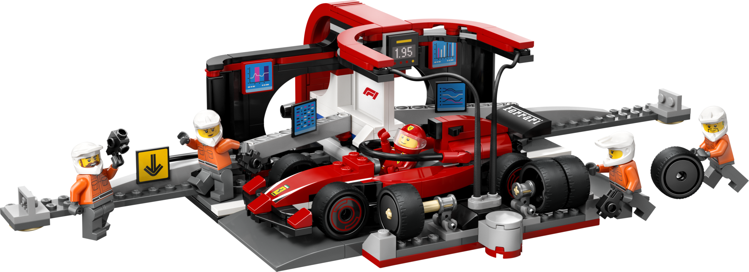 LEGO City Formula 1 F1 Pit Stop & Pit Crew With Ferrari Car (Set #60443)