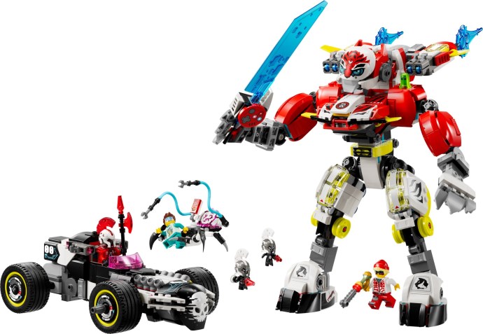 Cooper's Tiger Mech and Aero's Hot Rod Car