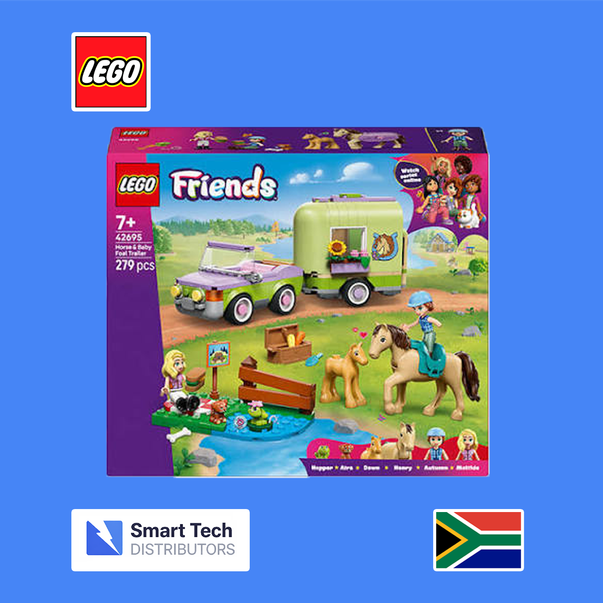 lego friends horse and baby foal trailer