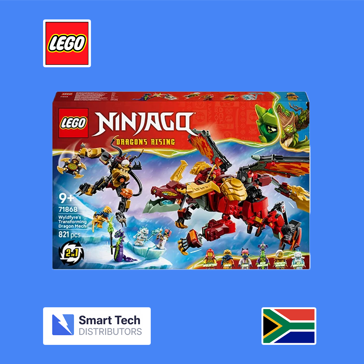lego ninjago wildfyres transforming dragon mech